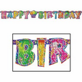 Prismatic Happy Birthday Streamer